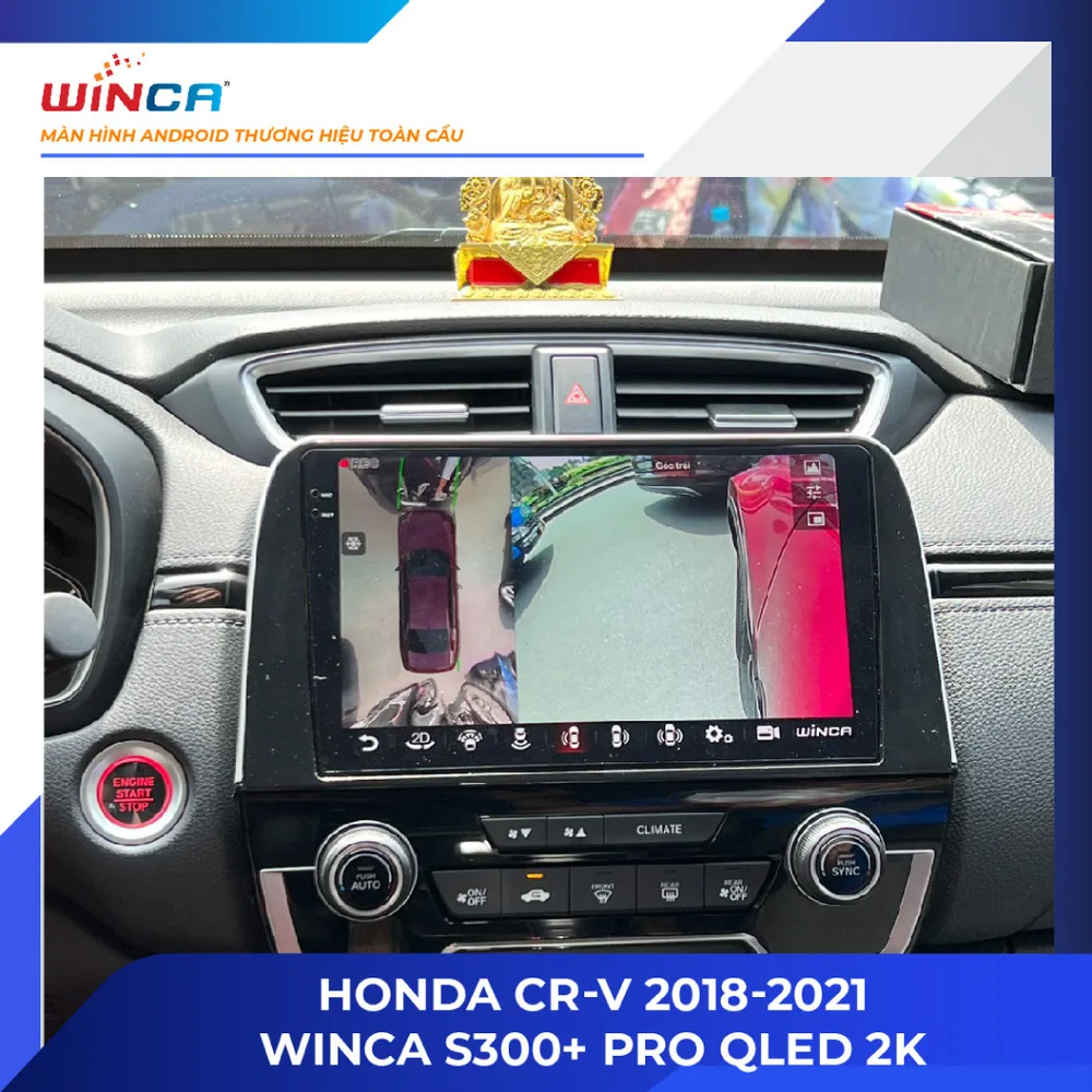 Màn hình Android Winca S300+ Pro / S200+ Pro QLED 2K lắp trên Honda CR-V 2018-2021 — ảnh của hãng Winca