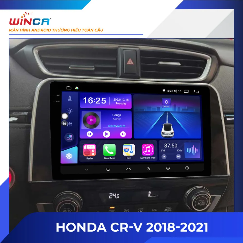 Màn hình Android Winca S300+ Pro / S200+ Pro QLED 2K lắp trên Honda CR-V 2018-2021 — ảnh của hãng Winca