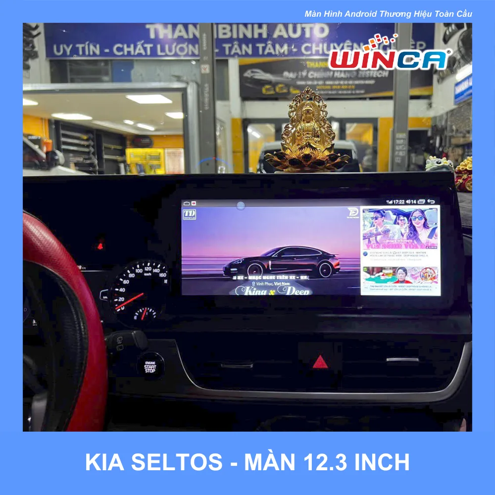 Màn hình Android Winca 12.3 inch lắp trên Kia Seltos — ảnh của hãng Winca