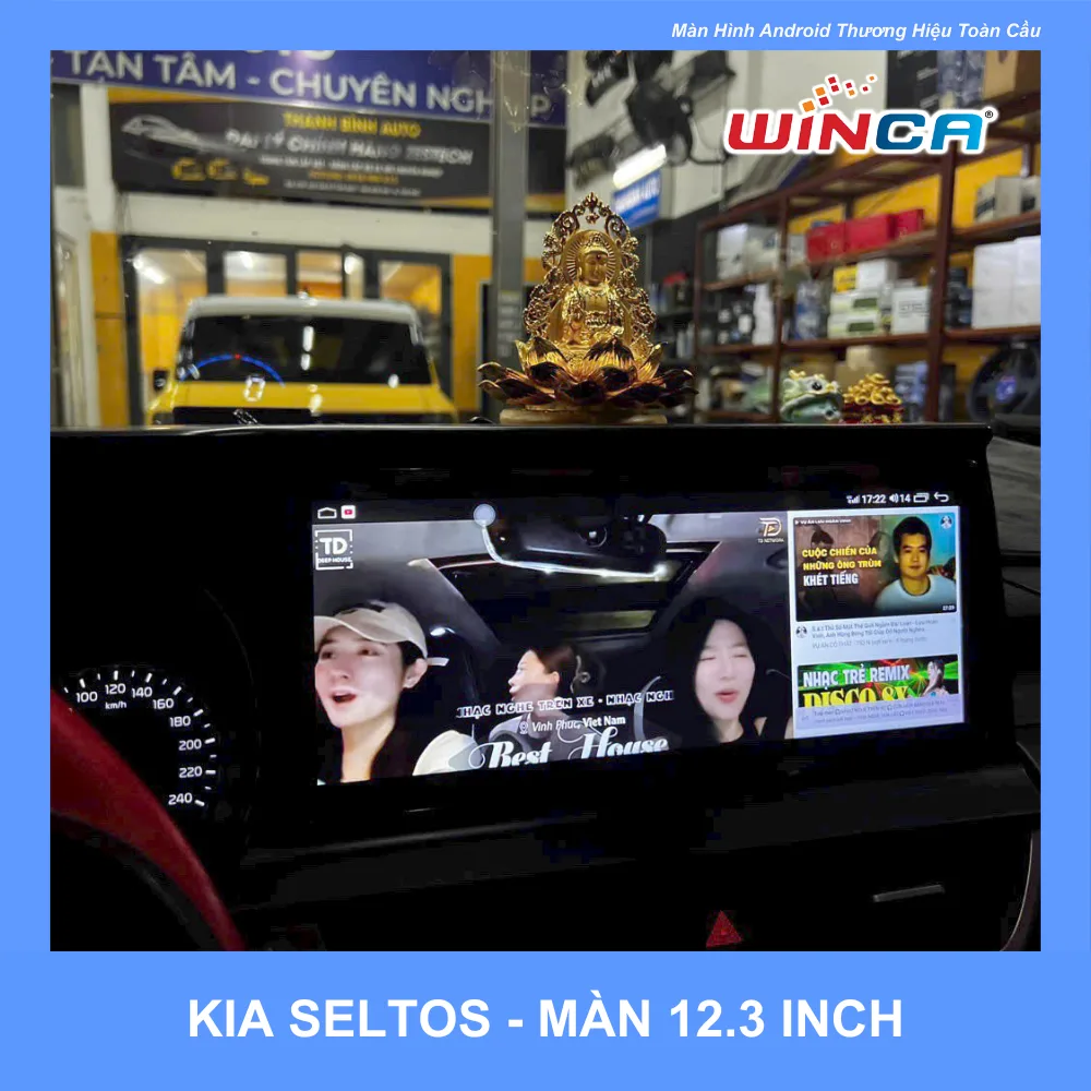 Màn hình Android Winca 12.3 inch lắp trên Kia Seltos — ảnh của hãng Winca