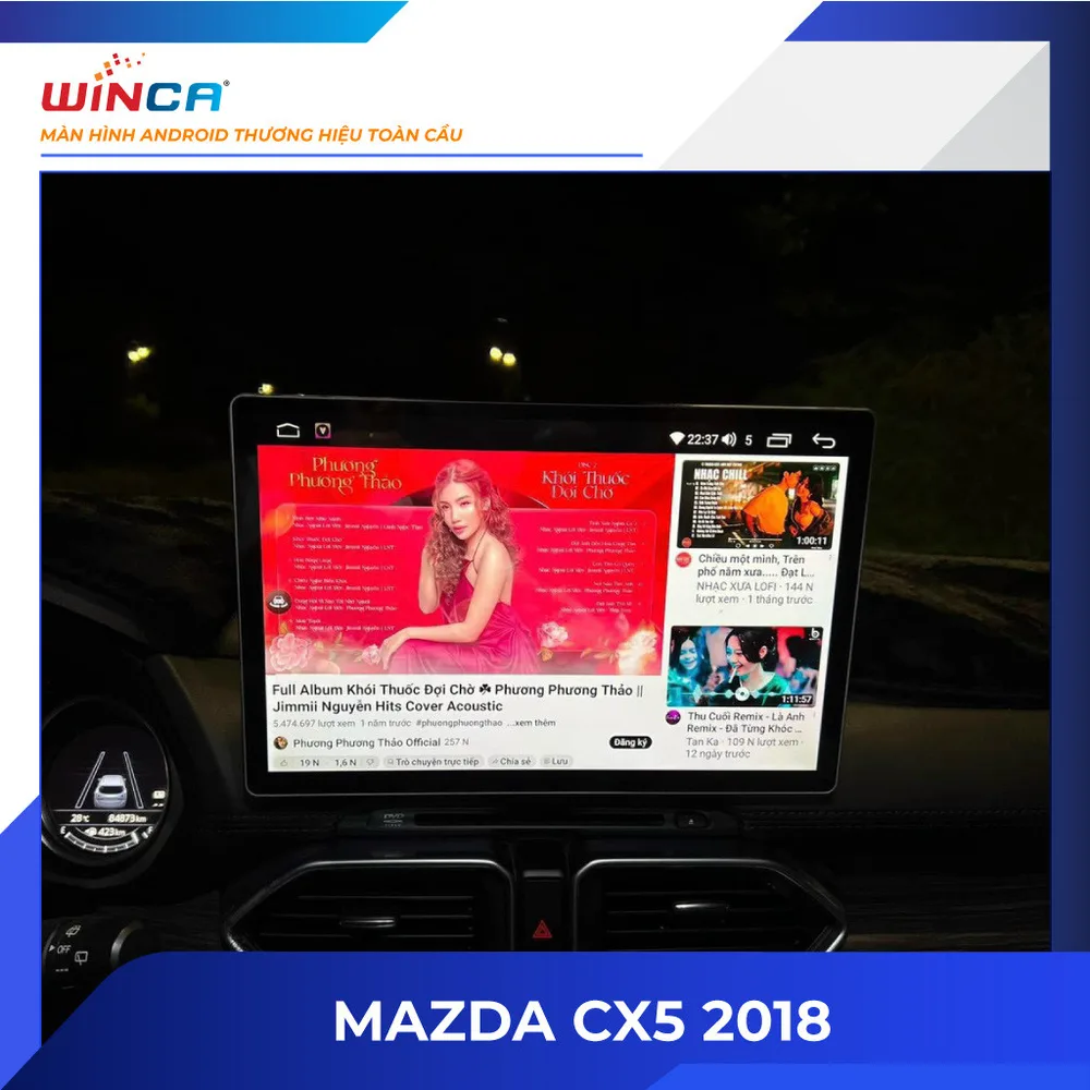 Màn hình Android Winca 13 inch lắp trên Mazda CX-5 2018 — ảnh của hãng Winca