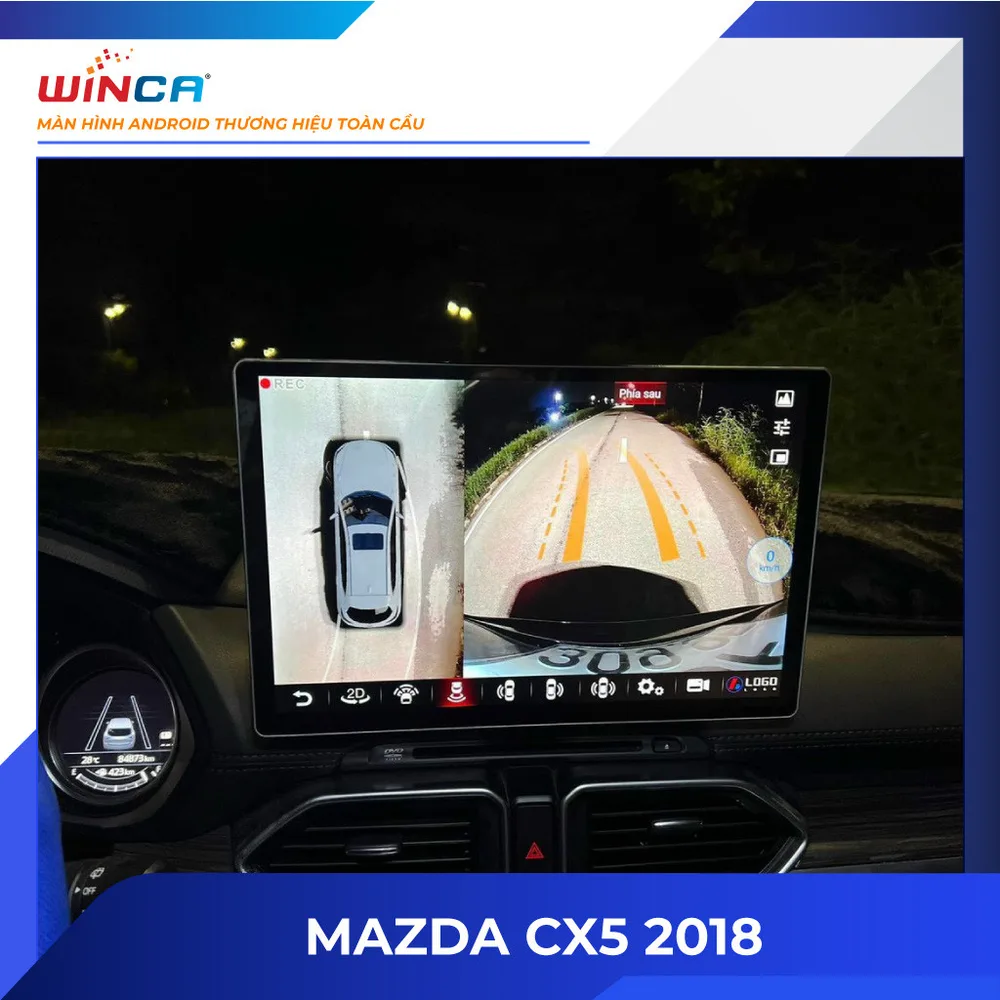 Màn hình Android Winca 13 inch lắp trên Mazda CX-5 2018 — ảnh của hãng Winca