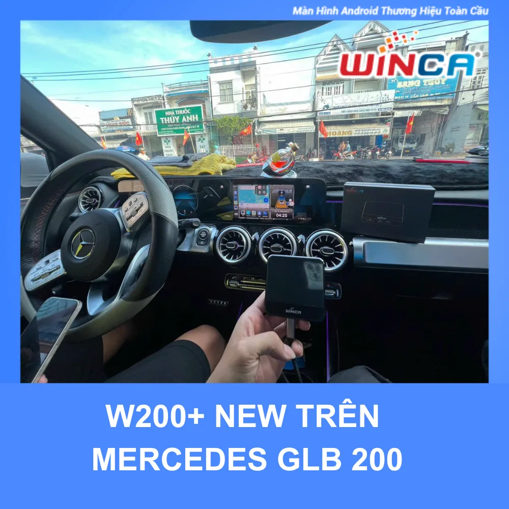 Android Box Winca W200+ New lắp trên Mercedes GLB 200 — ảnh của hãng Winca