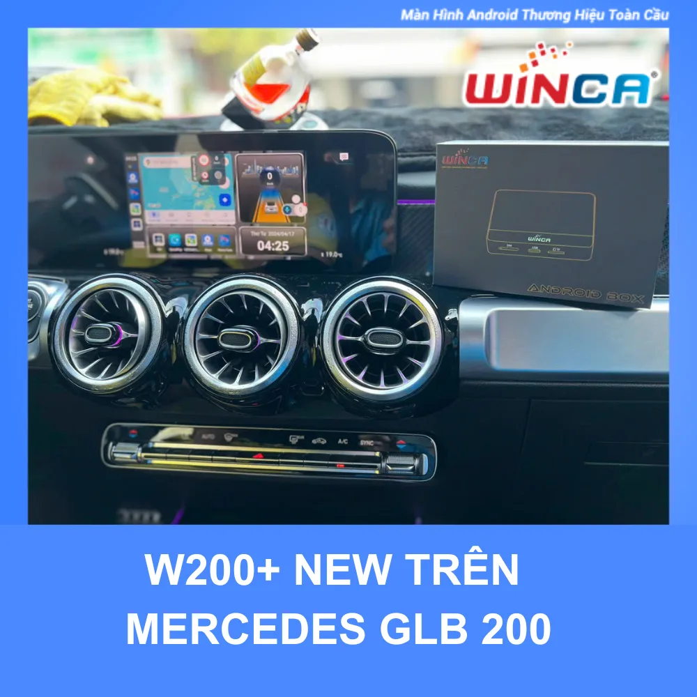 Android Box Winca W200+ New lắp trên Mercedes GLB 200 — ảnh của hãng Winca
