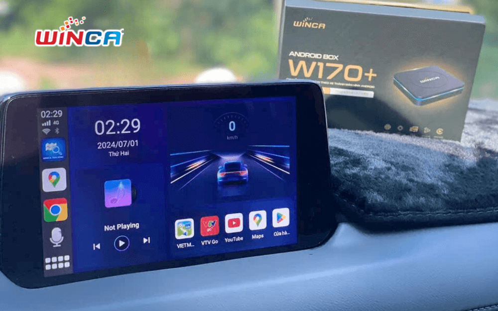 Hình ảnh thực tế lắp Android box cho ô tô