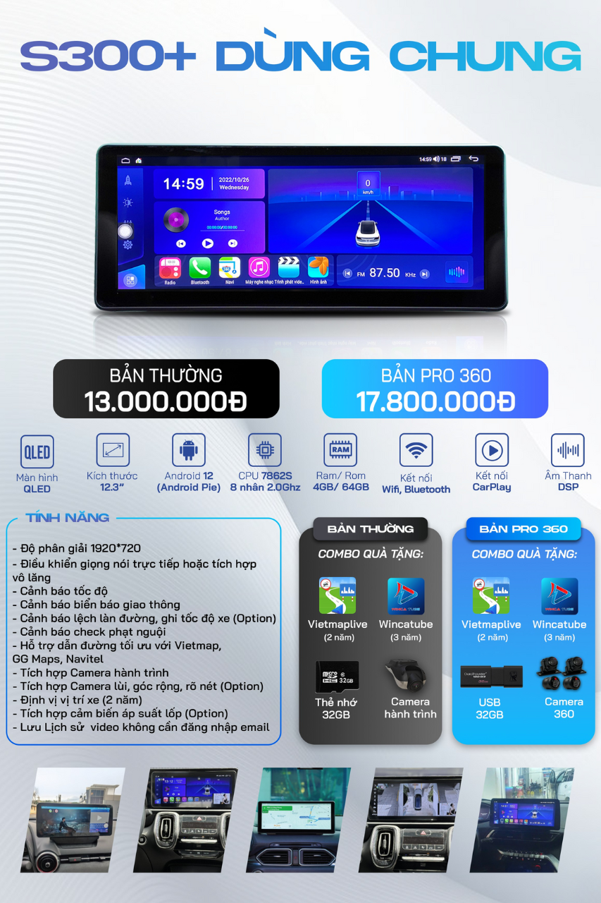 S300+ 12.3 Inch Thông Dụng