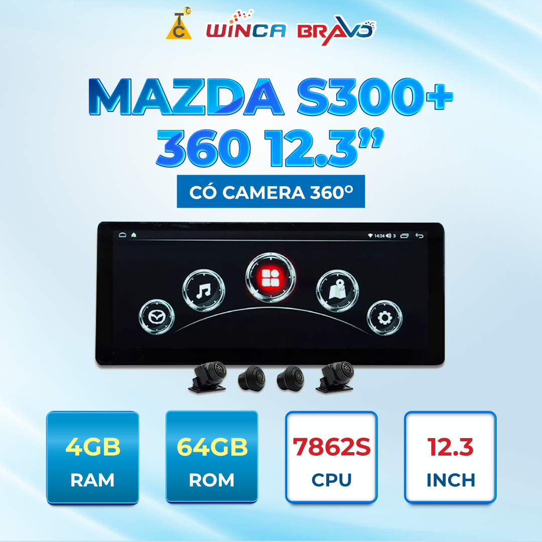 Mazda S300+ QLED 2K 12.3 Inch Pro 360