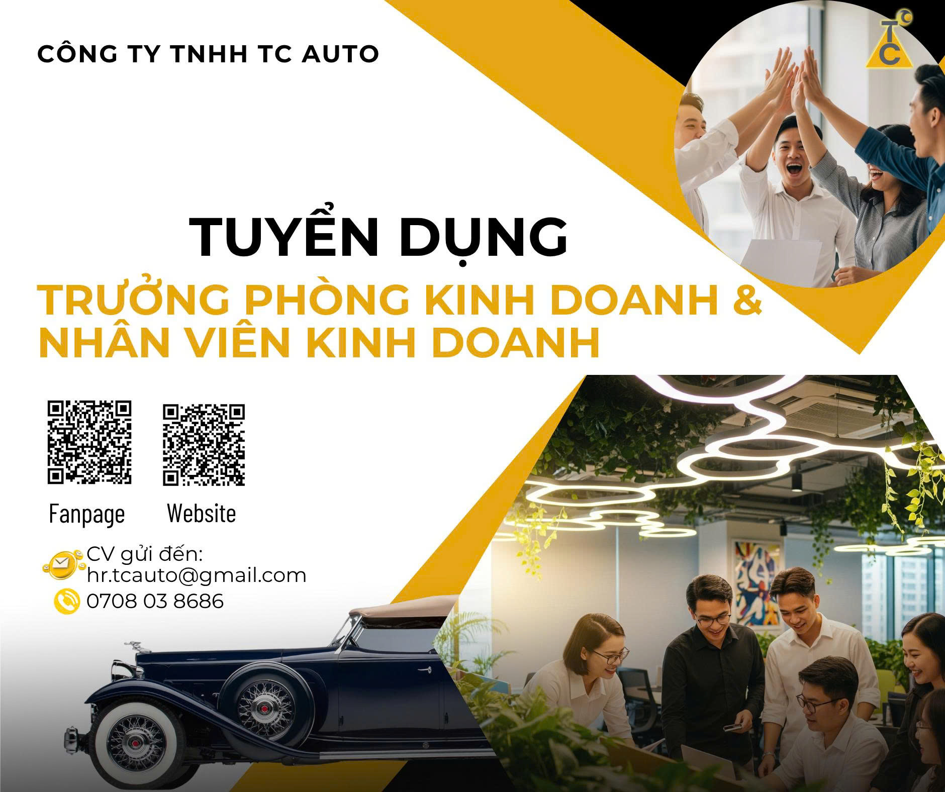 TC Auto tuyển dụng Chuyên viên kinh doanh phát triển thị trường miền Trung – Tây Nguyên