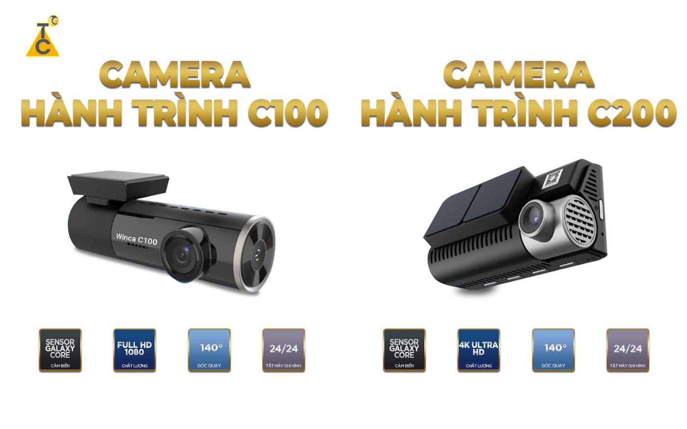 Các loại camera hành trình ô tô của thương hiệu Winca uy tín