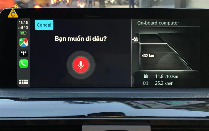 Điều khiển giọng nói trên ô tô thông minh với màn hình Android