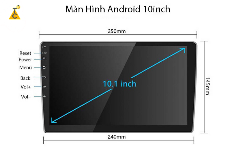 Màn hình Android ô tô 10 inch