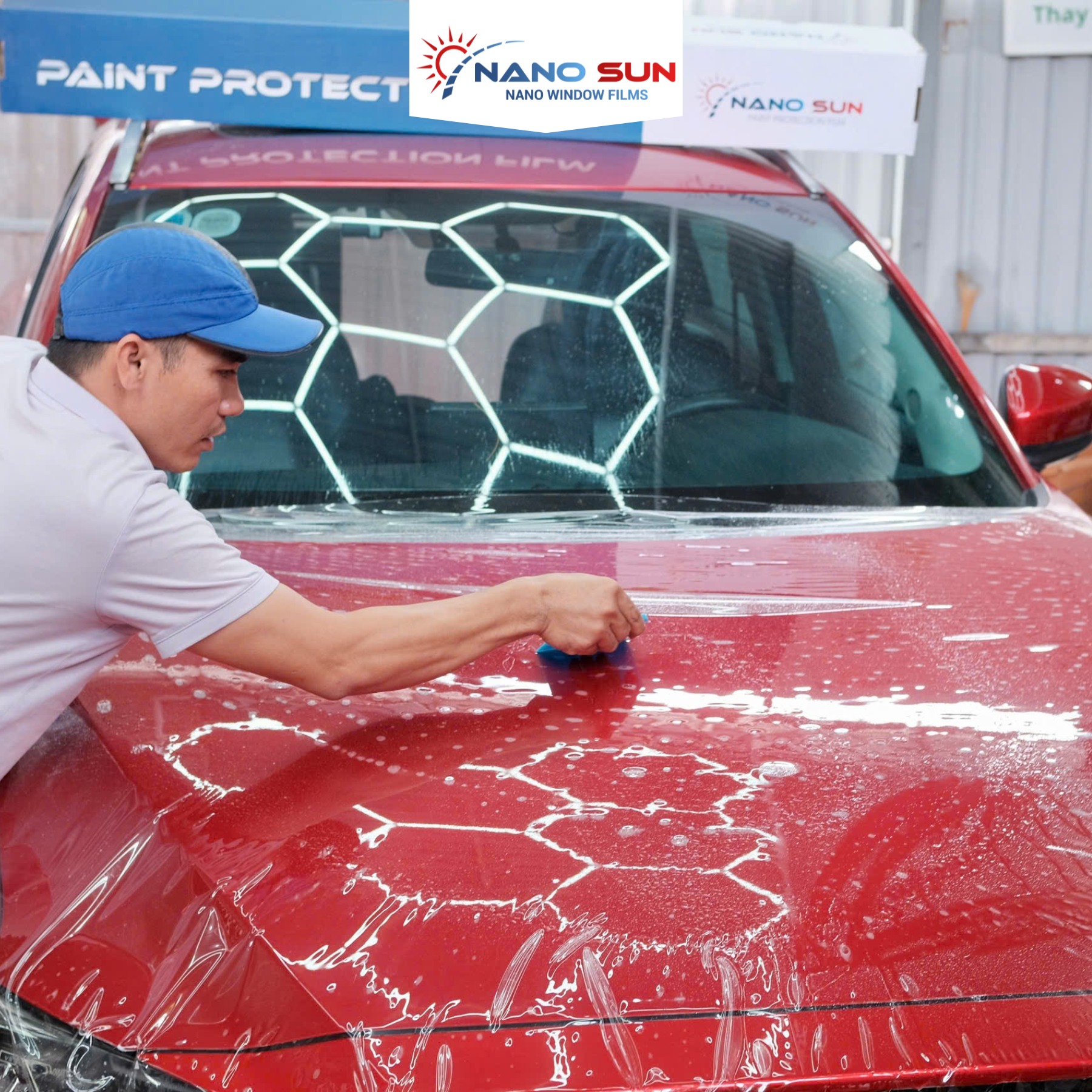 Thi công dán phim PPF Nano Sun