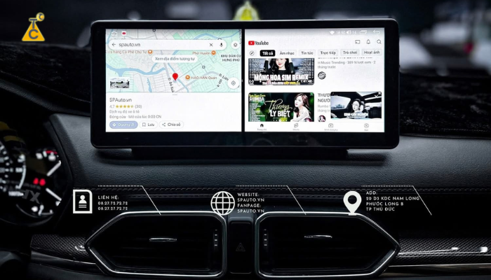 Màn hình tích hợp các loại bản đồ, dẫn đường thông minh và giải trí đa phương tiện