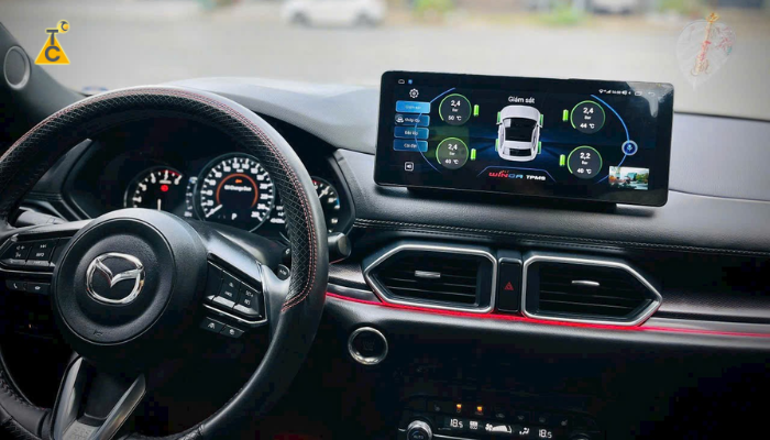 Cảm biến áp suất lốp A500 kết nối trực tiếp với màn hình Winca S300+ Pro