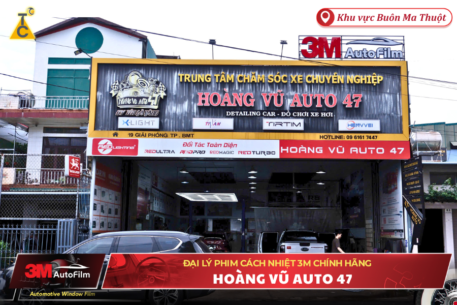 Đại lý Hoàng Vũ Auto chuyên dán phim cách nhiệt 3M