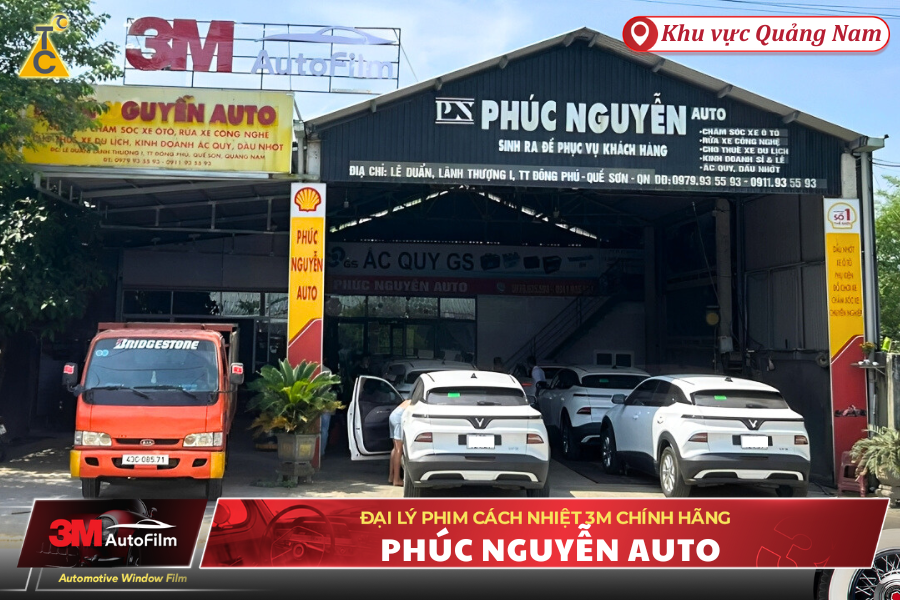 Đại lý Phúc Nguyễn Auto chuyên dán phim cách nhiệt 3M & Nano Sun