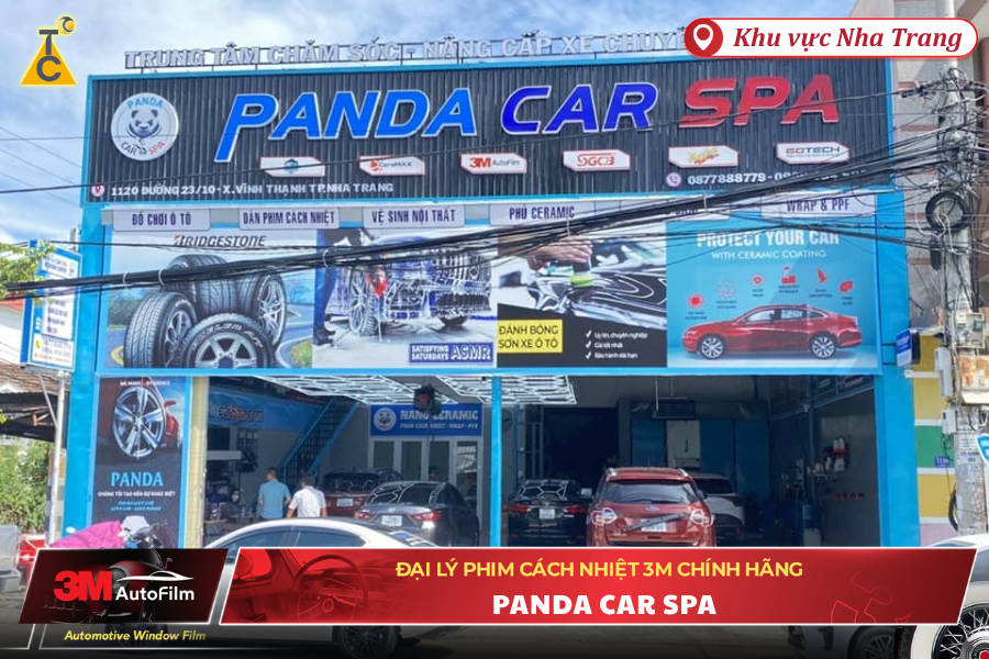 Đại lý Panda Car Spa dán phim cách nhiệt 3M tại Nha Trang