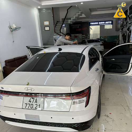 Dán phim cách nhiệt Nano Sun Premium cho Hyundai Accent tại Thanh Bình Auto BMT