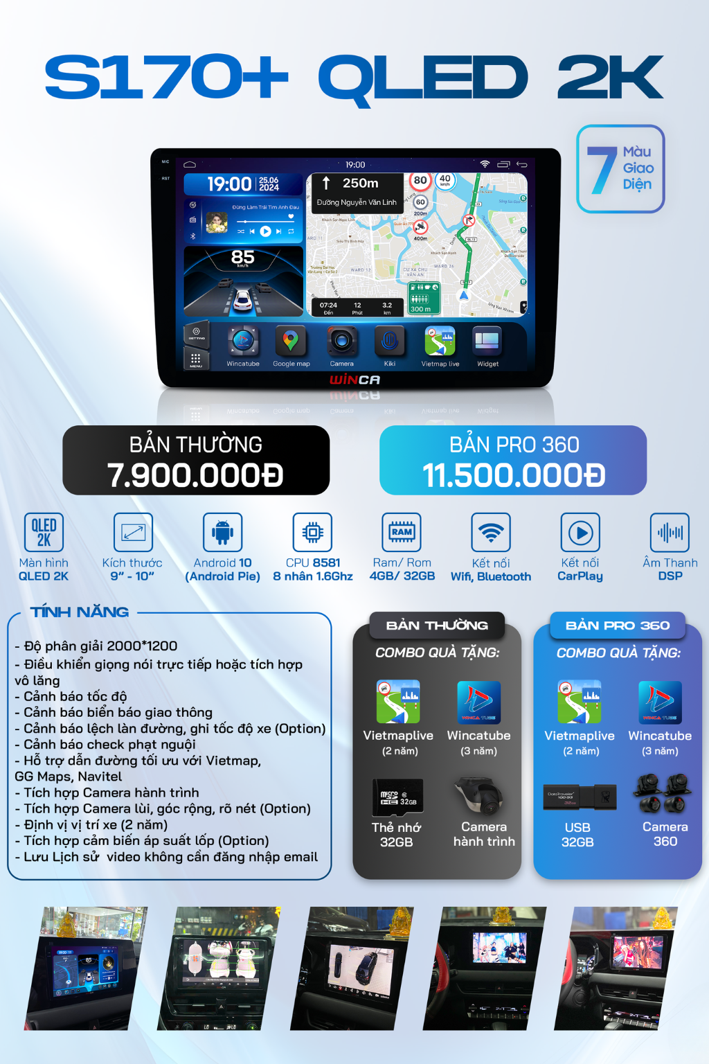 Giá bán và gói quà tặng đặc biệt của màn hình Winca S170+ QLED 2K