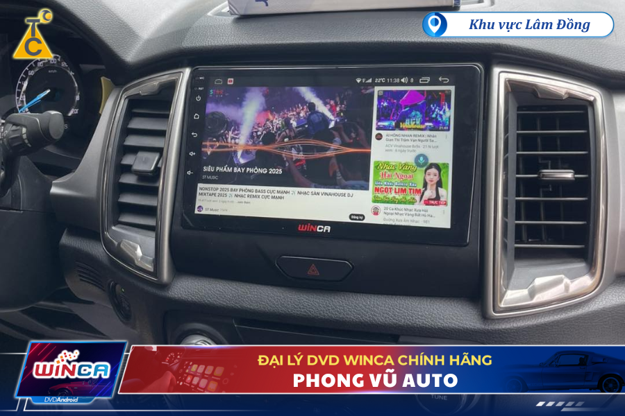 Lắp màn hình Winca tại Phong Vũ Auto Đắk Mil, Lâm Đồng