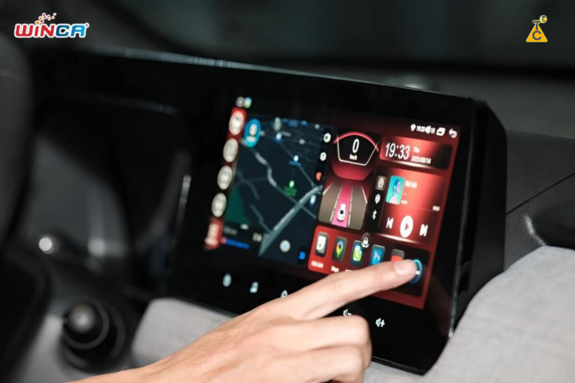 Giao diện phân thành 3 widget thông minh