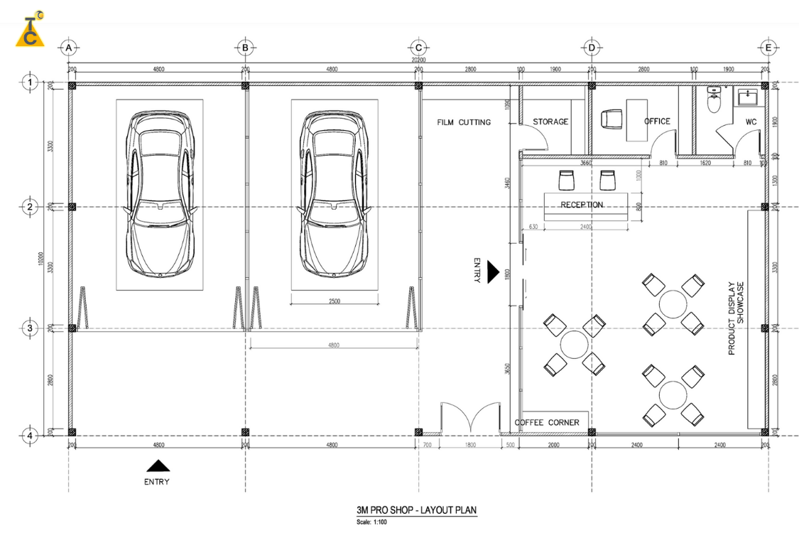 Sơ đồ bản vẽ Mô hình 3M Pro Shop