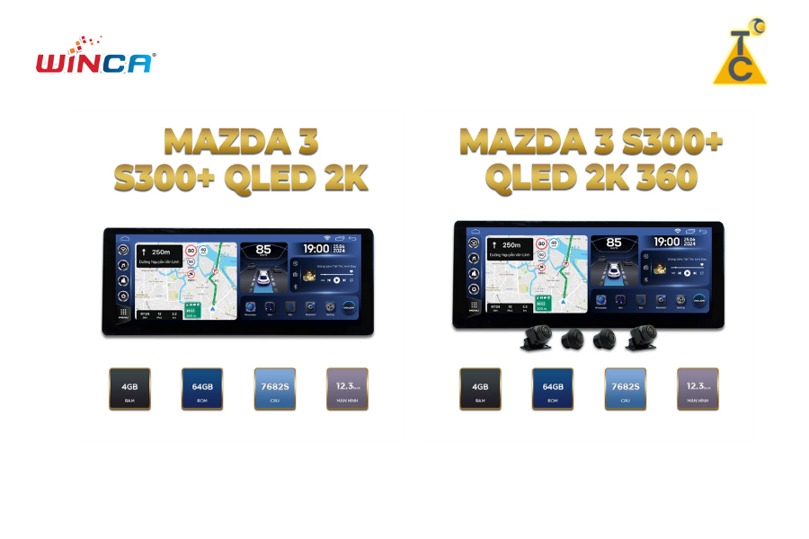 Thông số kỹ thuật Mazda 3 S300+ QLED 2K và S300+ PRO QLED 2K