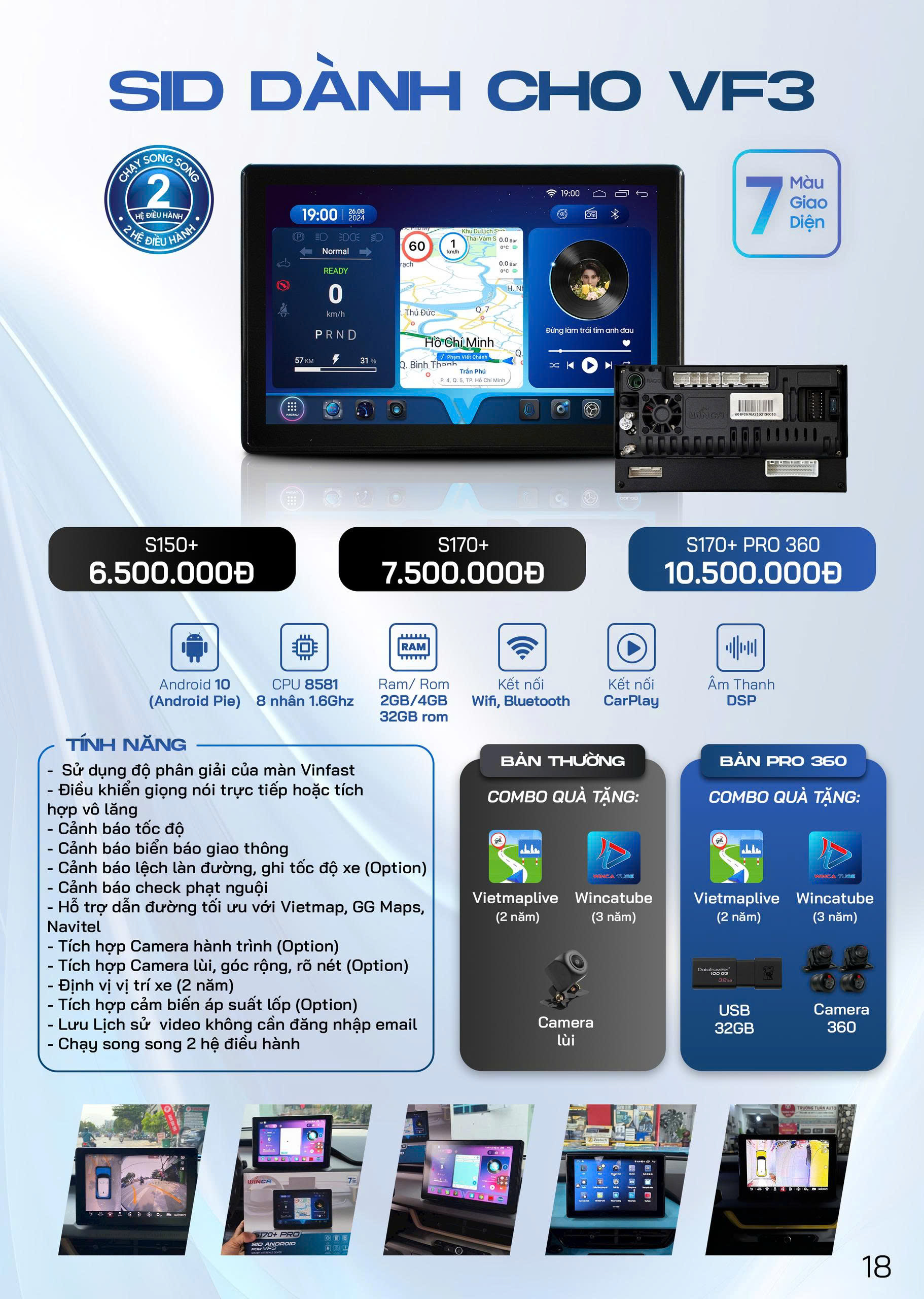 Thông số kỹ thuật của bộ SID dành cho xe VF3