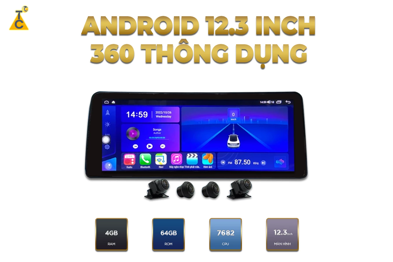 Thông số kỹ thuật Màn Hình Android S300+ Pro 360 12.3 Inch