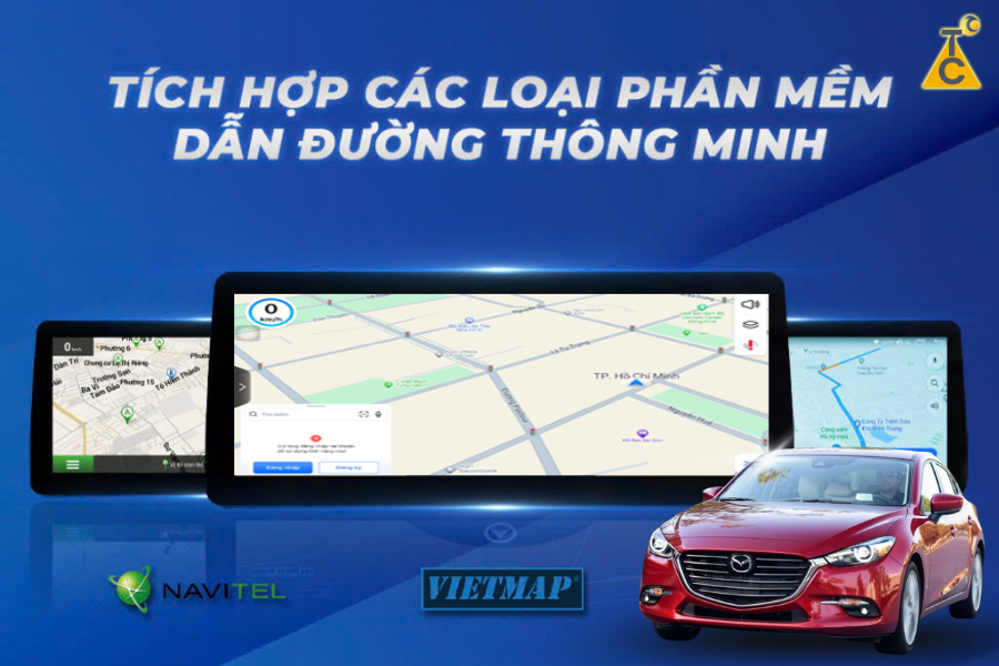 Tích hợp các loại phần mềm đẫn đường thông minh