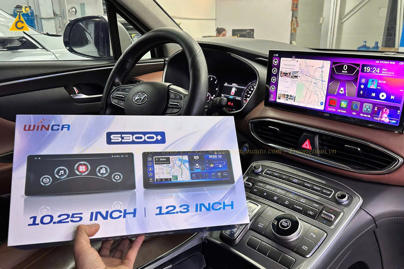 Màn hình Android S300+ 12.3 Inch 2K cho Hyundai SantaFe