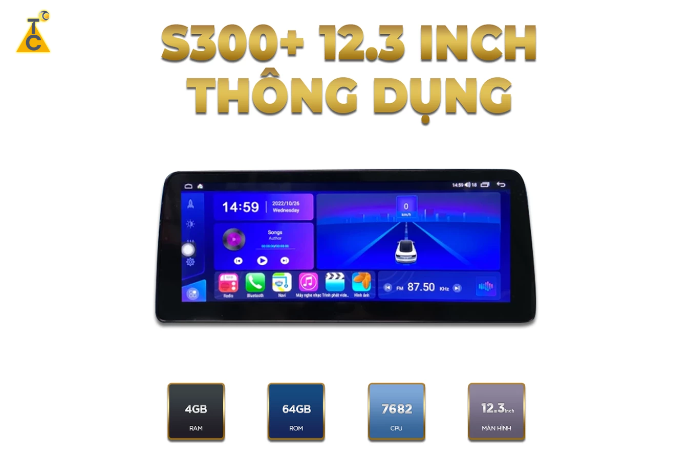 Thông số kỹ thuật Màn hình Android S300+ 12.3 Inch 2K
