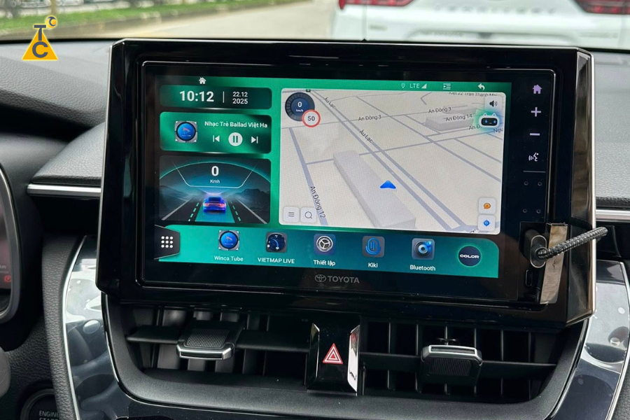 Sử dụng bản đồ dẫn đường trên phụ kiện toyota cross chính hãng