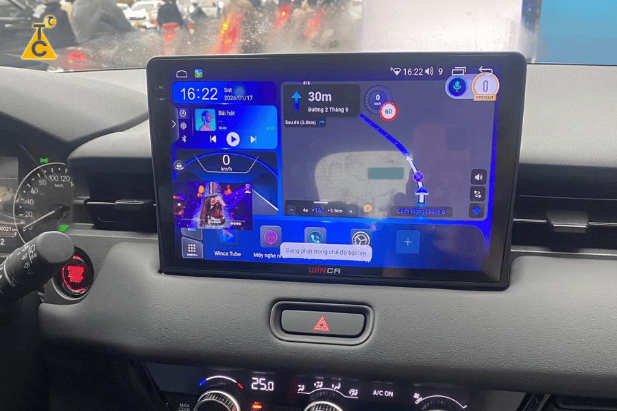 Bản đồ chỉ đường thông minh trên Màn hình Android cho Honda City