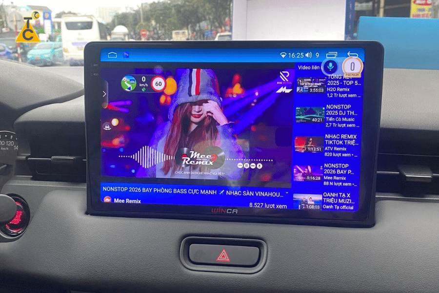 Giải trí đa phương tiện trên Màn hình Android cho Honda City