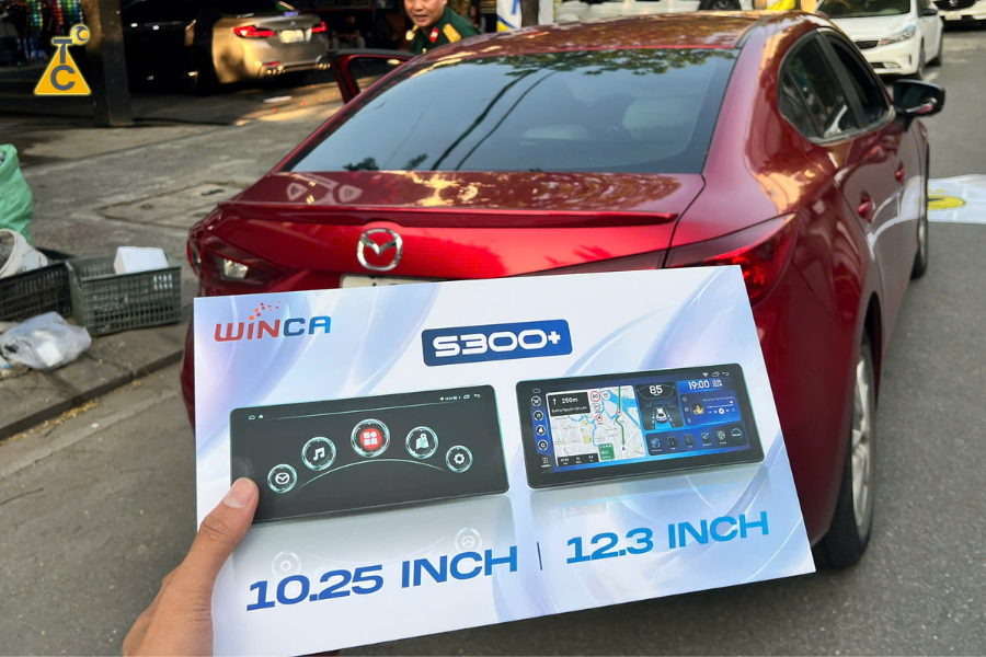 Lắp Màn Hình Android Cho Xe Mazda 3 Với Winca S300+ 12.3 Inch