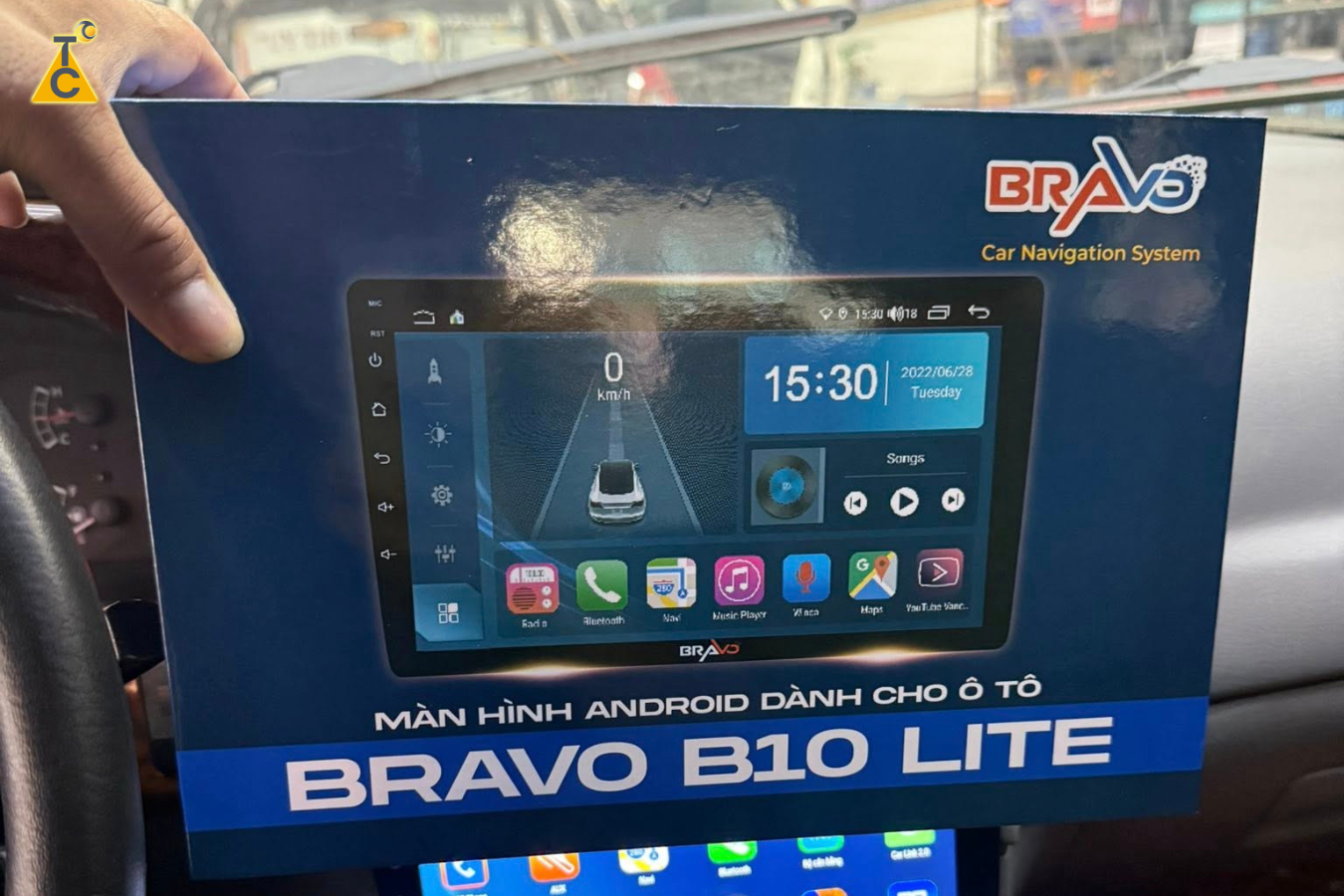 hộp sản phẩm màn hình bravo b10 lite lắp ford fiesta