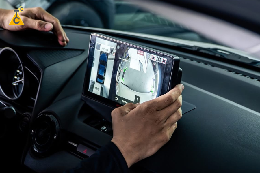 Màn hình Winca S170+ QLED 360 hiển thị sắc nét trên xe Mazda2
