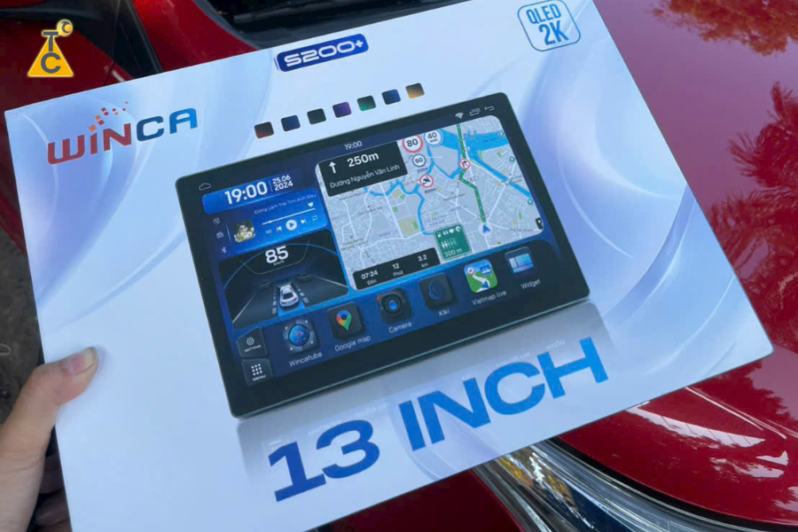 Hộp sản phẩm màn hình Winca S200+ 13 Inch chính hãng lắp cho xe Vios 2015