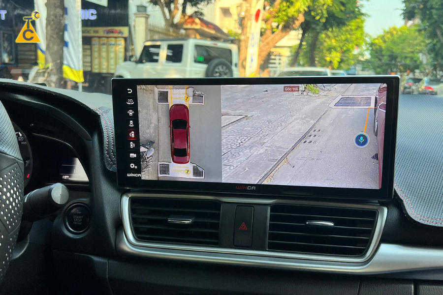 Màn hình Winca S300+ 12.3 Inch hiển thị camera 360 độ sắc nét trên xe Mazda 3