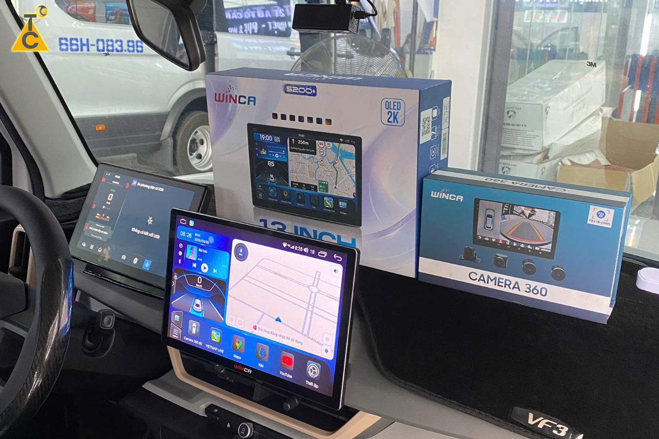 Vinfast VF3 lắp S200+ 13 Inch 2K trải nghiệm công nghệ đẳng cấp