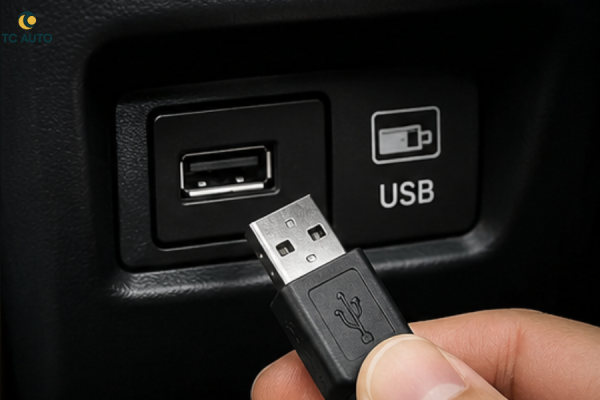 Những dòng xe có cổng USB tại vị trí lỗ cắm chờ